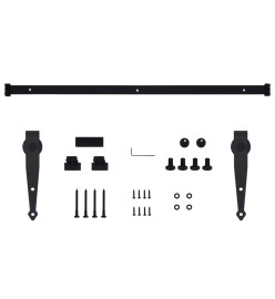 Kit mini de porte d'armoire coulissante Acier au carbone 152 cm