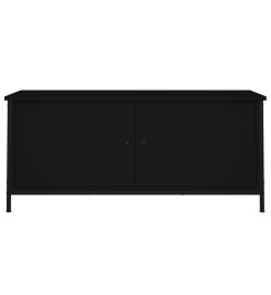 Meuble TV avec portes noir 102x35x45 cm bois d'ingénierie