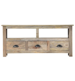 Meuble TV 110x30x50 cm Bois massif de manguier