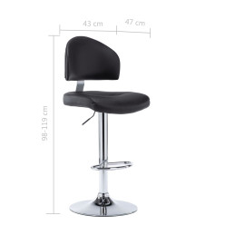 Tabouret de bar Noir Similicuir