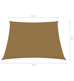 Voile d'ombrage 160 g/m² Taupe 3/4x2 m PEHD