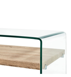 Table basse Clair 98 x 45 x 31 cm Verre trempé