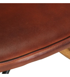 Chaise à bascule Marron Cuir véritable