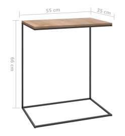 Table d'appoint Noir 55x35x66 cm Bois d'ingénierie