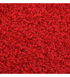 Tapis d'escalier 15 pcs rouge 56x17x3 cm