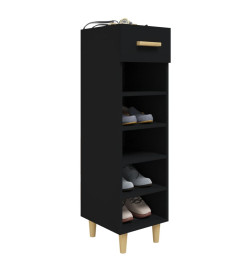 Armoire à chaussures Noir 30x35x105 cm Bois d'ingénierie