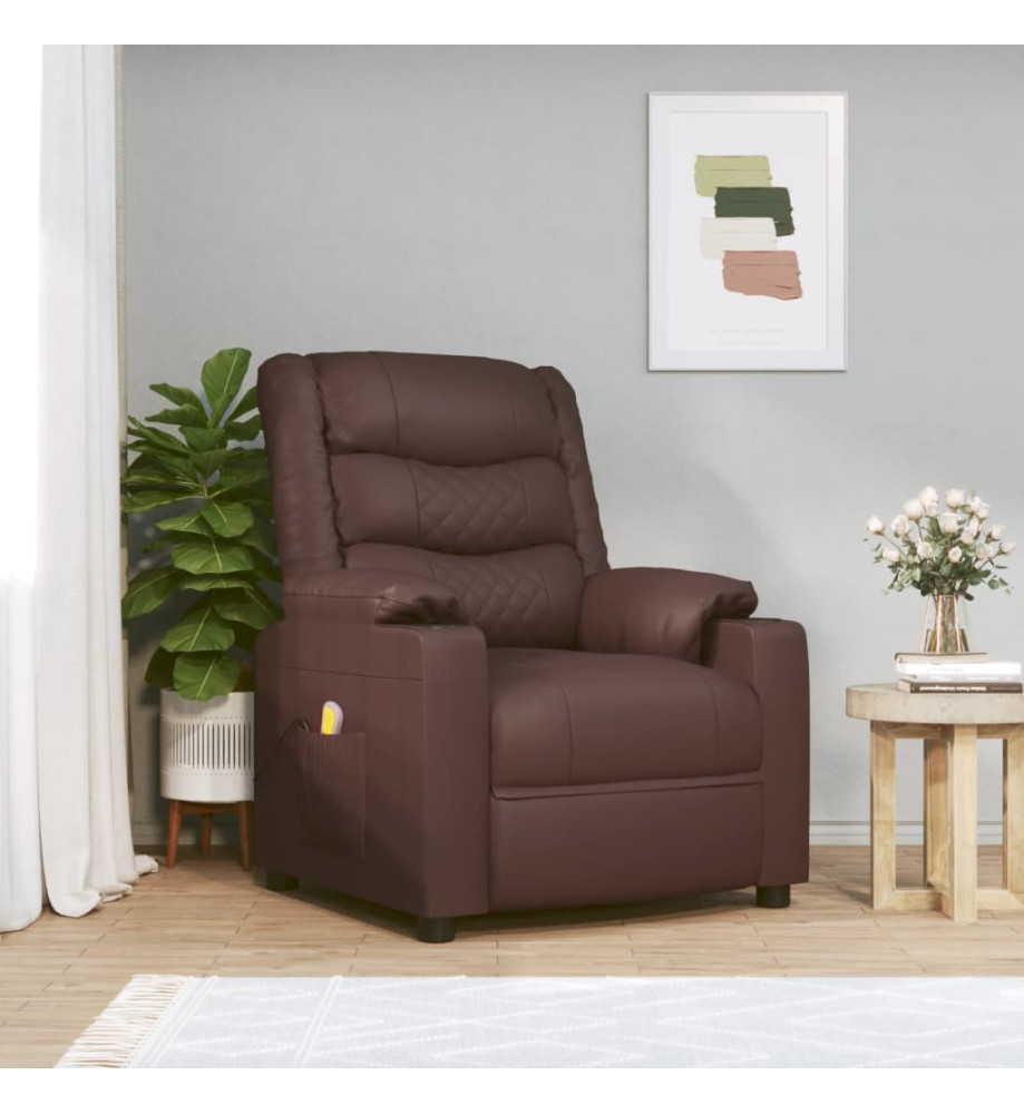 Fauteuil de massage Marron Similicuir