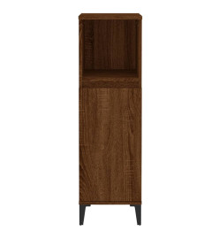 Armoire de bain chêne marron 30x30x100 cm bois d'ingénierie