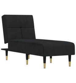 Chaise longue noir velours