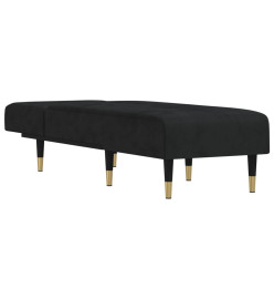 Chaise longue noir velours