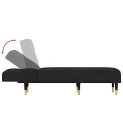 Chaise longue noir velours