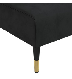 Chaise longue noir velours