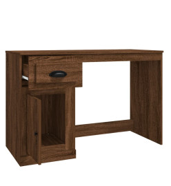 Bureau avec tiroir chêne marron 115x50x75 cm bois d'ingénierie