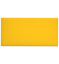 Panneaux muraux 12 pcs Jaune 30x15 cm Velours 0,54 m²