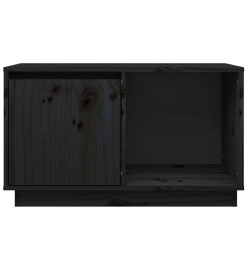 Meuble TV Noir 74x35x44 cm Bois de pin massif