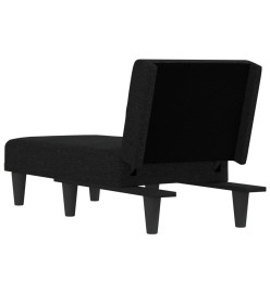 Chaise longue noir tissu