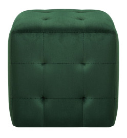 2 pcs Poufs Vert 30 x 30 x 30 cm Tissu velours