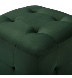 2 pcs Poufs Vert 30 x 30 x 30 cm Tissu velours