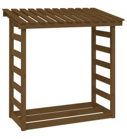 Support bois de chauffage Marron miel 108x64,5x110 cm Bois pin