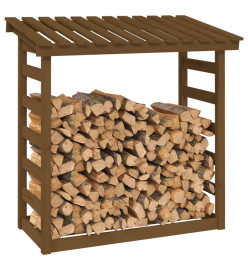 Support bois de chauffage Marron miel 108x64,5x110 cm Bois pin