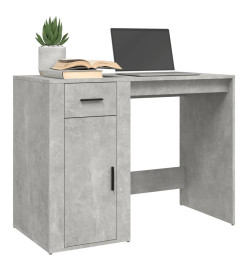 Bureau Gris béton 100x49x75 cm Bois d'ingénierie