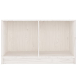 Meuble TV Blanc 70x33x42 cm Bois de pin massif