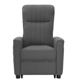 Fauteuil de massage inclinable Gris foncé Tissu