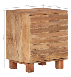 Table de chevet 40x35x51 cm Bois de manguier solide