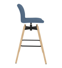 Chaises pivotantes de bar lot de 2 bleu tissu