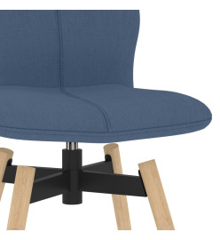 Chaises pivotantes de bar lot de 2 bleu tissu