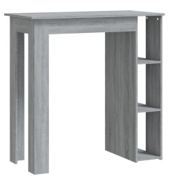 Table de bar avec étagère Sonoma gris 102x50x103,5 cm Aggloméré