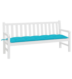 Coussin de banc de jardin turquoise 180x50x7 cm tissu oxford