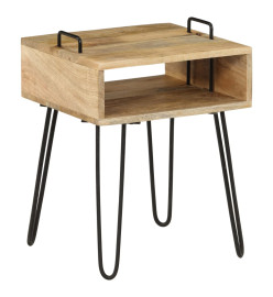 Table de chevet Bois de manguier massif 40 x 34 x 47 cm