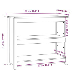 Bibliothèque Blanc 80x35x68 cm Bois de pin massif