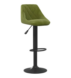 Tabourets de bar lot de 2 vert clair velours