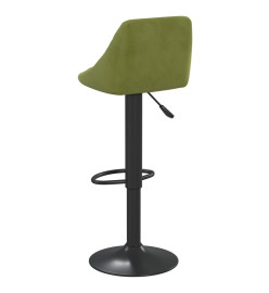 Tabourets de bar lot de 2 vert clair velours