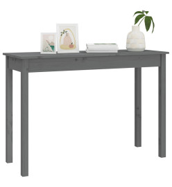 Table console Gris 110x40x75 cm Bois massif de pin