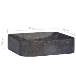 Lavabo Noir 40x40x10 cm Marbre