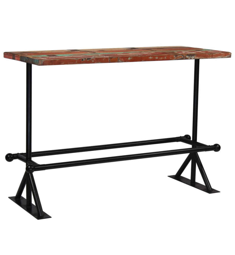 Table de bar Bois récupération massif Multicolore 150x70x107 cm