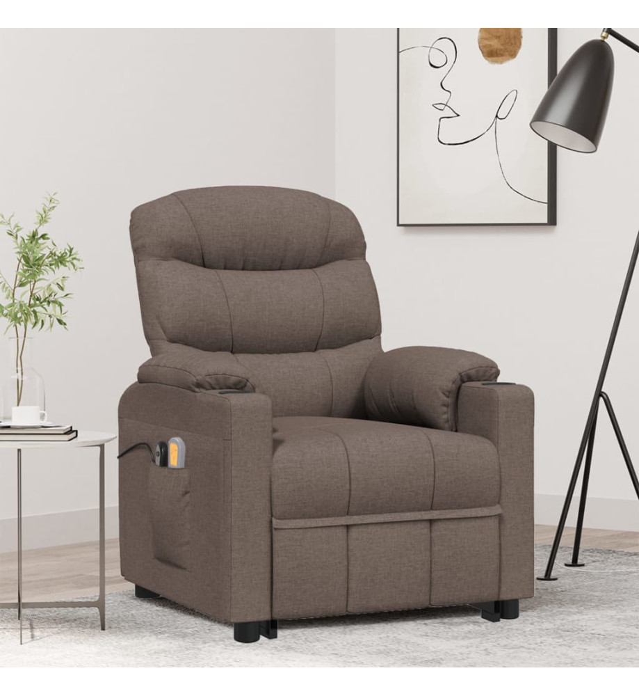 Fauteuil de massage Taupe Tissu