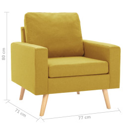 Fauteuil Jaune Tissu