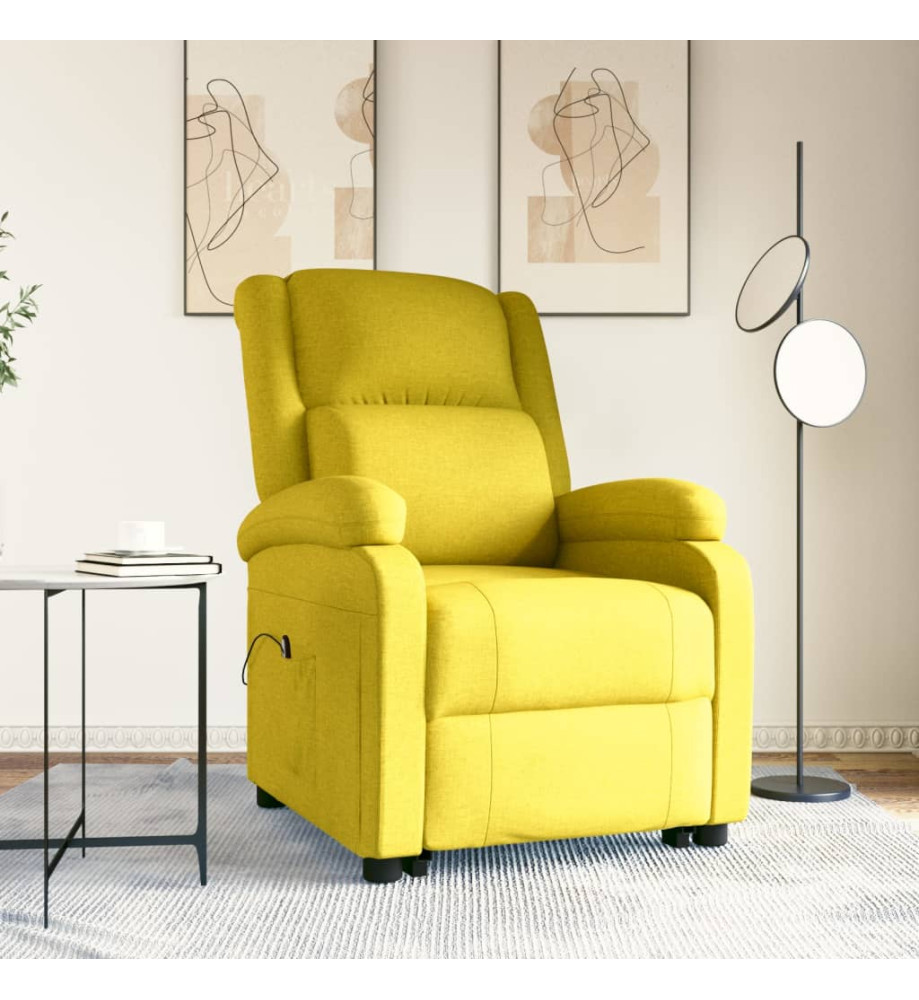 Fauteuil jaune tissu