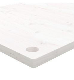 Dessus de bureau blanc 100x50x2,5 cm bois massif de pin