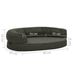 Matelas de lit ergonomique pour chien 90x64 cm Aspect de lin