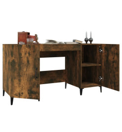 Bureau Chêne fumé 140x50x75 cm Bois d'ingénierie