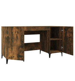 Bureau Chêne fumé 140x50x75 cm Bois d'ingénierie