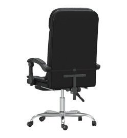 Fauteuil de massage inclinable de bureau Noir Similicuir