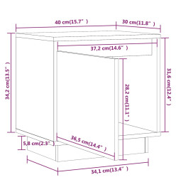 Tables de chevet 2 pcs Noir 40x30x40 cm Bois de pin solide