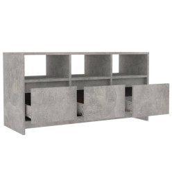 Meuble TV Gris béton 102x37,5x52,5 cm Aggloméré