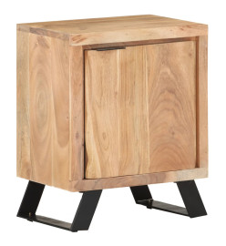 Table de chevet 40x30x50 cm Bois d'acacia avec bord naturel